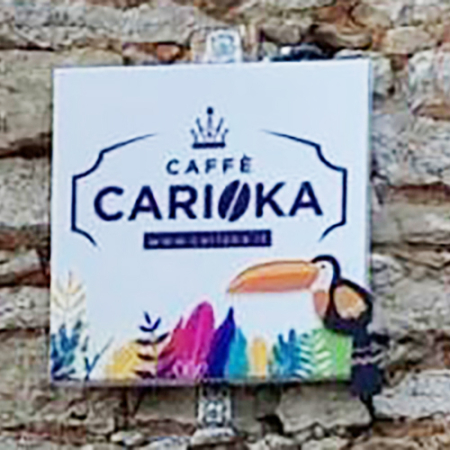 Insegna a parete Carioka retroilluminata